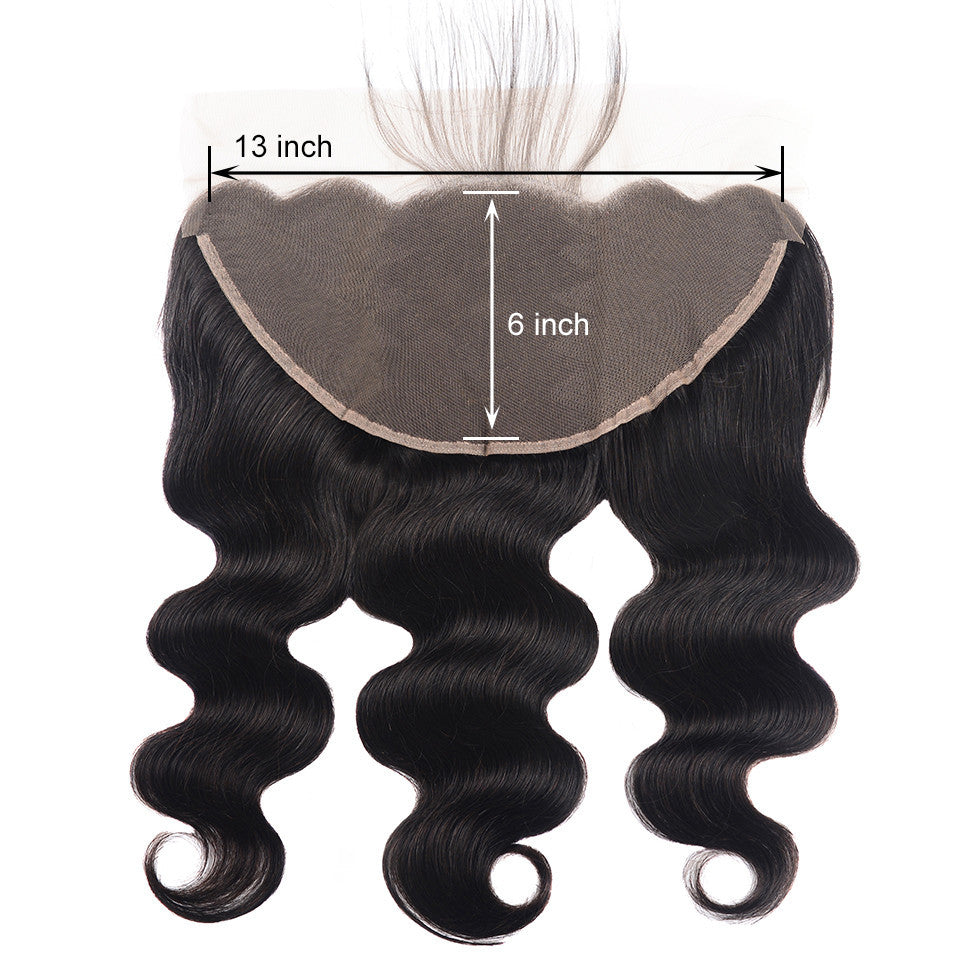 13*6 Body Wave Lace Frontal Closure, 100% Virgin Human Hair