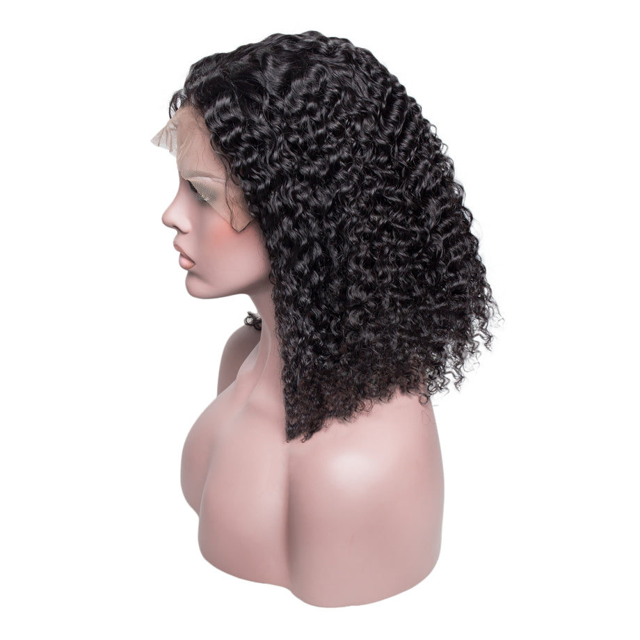 Short Bob Lace Front Human Curly Hair Wigs Full and Thick 150%/180% Density