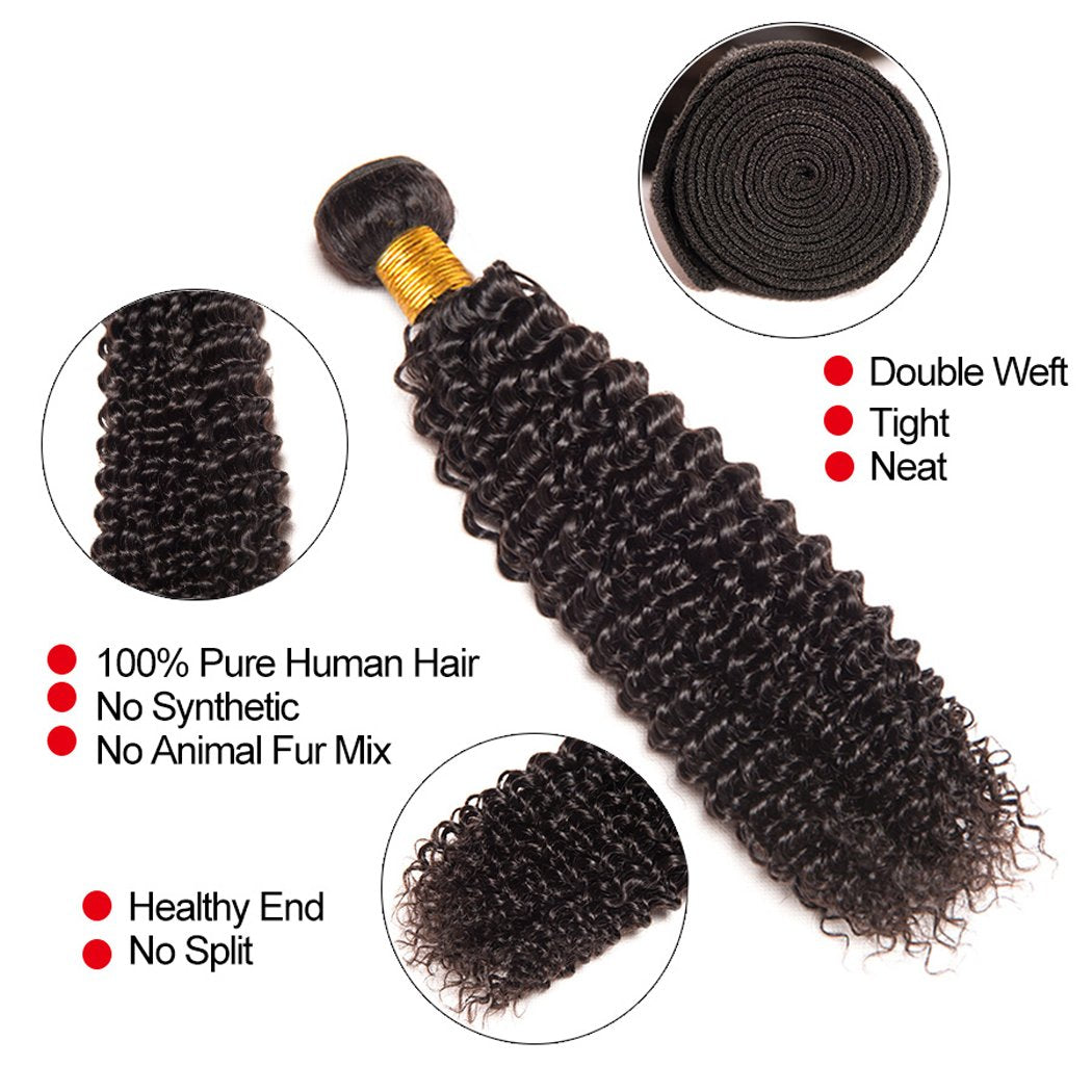 Ustyle Hair 1pcs/Lot Jerry Curly Hair Bundles Deals Remy Hair Extensions