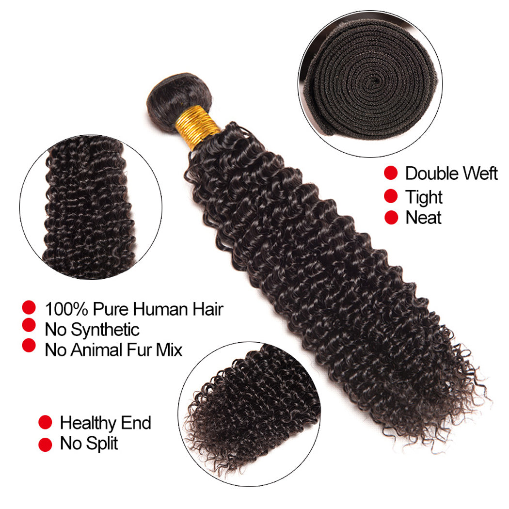 Ustyle Hair Brazilian 4pcs/Lot Curly Hair Bundles Deals Remy Hair Extensions - Ustyle Hair