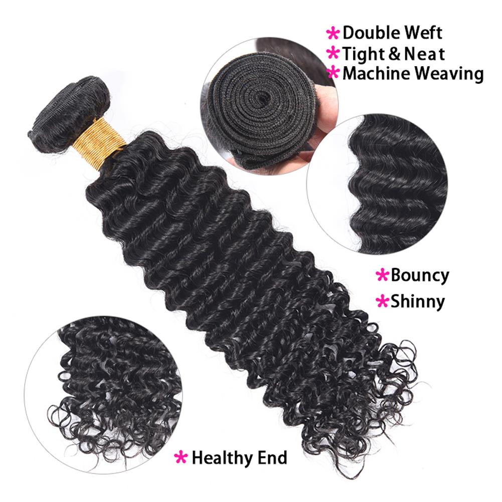 Ustyle Hair 1pcs/Lot Deep Wave Hair Bundles Deals Remy Hair Extensions