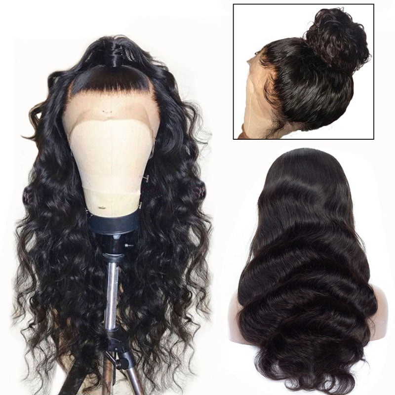 360 Lace Frontal Wigs with Baby Hair Body Wave Virgin Hair Wigs