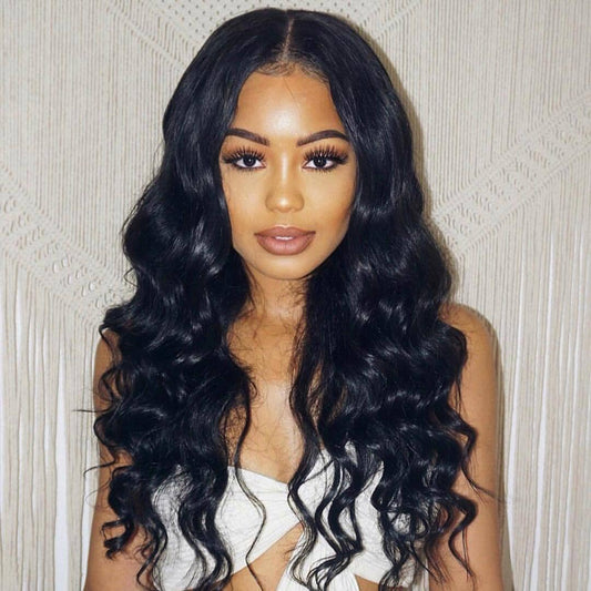 Ustyle 3 Bundles Peruvian Body Wave 100% Human Virgin Hair With Lace Closure